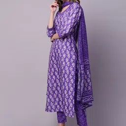 gosriki KALINI Ethnic Motifs Printed Kurta With Trousers & Dupatta image 5