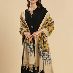 Dupatta Bazaar Floral Printed Pure Cotton Kalamkari Dupatta image 3
