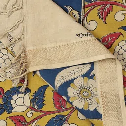 Dupatta Bazaar Floral Printed Pure Cotton Kalamkari Dupatta image 5
