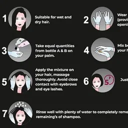 nkb Black Hair Colour | 100x2 ml | Dye Gel , Black image 3