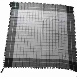 al shams products Printed Pure Cotton Men Black, White Fancy Scarf image 4