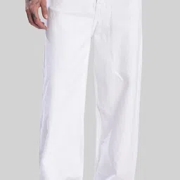 star4well Men Straight Fit Mid Rise White Jeans-picture-24