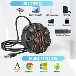 coolparasnath 10 Port USB 2.0 HUB 10 PORT USB HUB USB Hub image 3