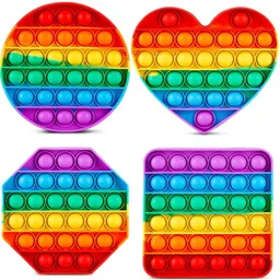 banke ji Pop it Combo 4 Pcs PopToy Set Popet for stress relief Bubble Sensory Fidget toy image 2