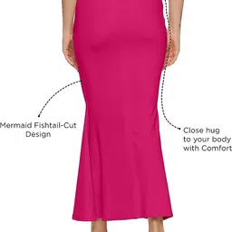 Woo THiNG Sari Shapewear in solid color Lycra Blend Petticoat image 2