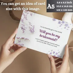aanyacentric 14.8x21cm Bridesmaid Maid of Honor Invites with Envelopes Invitation Card image 5