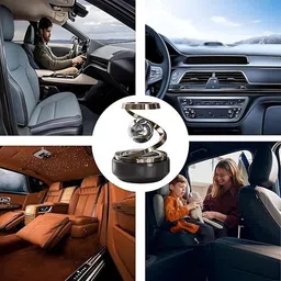 ceoxed Solar-Powered Car Air Freshener – Rotating Aromatherapy Diffuser, Refillable & Eco-Friendly Dashboard Air Purifier for Car Interior Air Purifier image 4