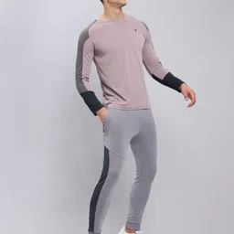 technosport Men Colorblock Round Neck Polyester Purple T-Shirt image 4