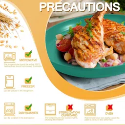 srdi Eco-Friendly Wheat Straw Plates – BPA-Free, Unbreakable, Lightweight Dinnerware Dinner Plate image 4