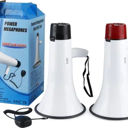 mz MIC19 (HANDHELD RECHARGEABLE MEGAPHONE) with Recording BLUETOOTH/USB Multi Siren Indoor, Outdoor PA System image 4