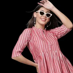 db creation Women Maxi Pink Knee Length Dress image 3