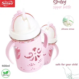 max senso Smiley Sipper for Baby Sipper Bottle , Anti Spill , Sipper for Kids with Straw image 3