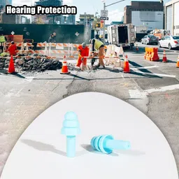 vidhmahi Reusable (5) pairs Silicone Earplugs, Noise Reduction Ear Plugs Ear Plug image 2