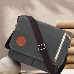 sndia Grey Men & Women Sling Bag Canvas Messenger Slings Bag For Men Women-picture-23