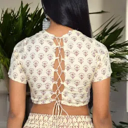 jaipur hand block Printed Stitched Lehenga Choli image 5