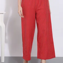 kanchuk Women Comfort Fit Multicolor Pure Cotton Trousers-picture-18