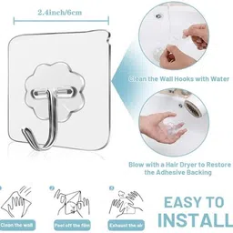 veeram Wall Hooks | Waterproof, Reusable & Wall Hanger | for Kitchen, Bathroom,Office Hook 10 image 4