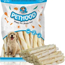pet hood Rawhide Natural Milky Twisted White Sticks (900 gm) Milk Dog Chew-picture-18