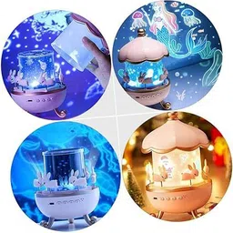 calpix Rabbits Night Light Projector Multicolor Plastic Sky Lantern image 4