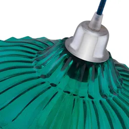 glowhere Turquoise Glass Industrial Pendant Light | Retro Edison Hanging Lamp for Home Pendant Lamp Ceiling Lamp image 3