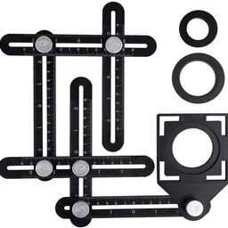 Aluminum Alloy Six fold universal Angle Measuring Tile wood Hole Marking Marking Gauge-image-72