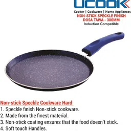 ucook Non-Stick Aluminium Speckle Finish Induction Base Tawa 30 cm diameter image 4