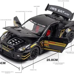 navrangifashion Navrangi 1:24 Scale Nissan GTR R35 Metal Alloy Die-Cast Pull Back Openable Doors image 3