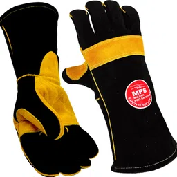 mullick pro safety MPS-010 Heat/Fire Resistant, Grill/Fireplace Welding /BBQ/Animal handling gloves LeatherSafety Gloves-picture-23