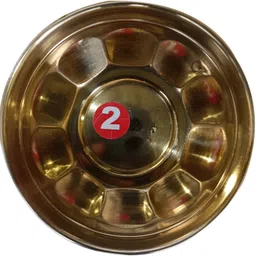 craft world Brass Serving Bowl Bowl,Gina (2 Pieces, Gold) H-1.5 INCH image 2