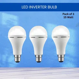 15W Rechargeable Emergency Inverter LED Bulb, Upto 4 Hours Battery For HomeSX46 4 hrs Bulb Emergency Light-image-92