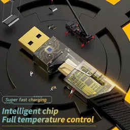 VOOCfiT USB Type C Cable 13 A 1 m Nylon METAL Ultimate Braided 4 in 1 cable 65W Fast Charging Cable, 27W Compatible for-iPhone & Android with MFI Certified image 4