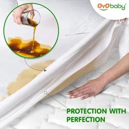 oyo baby Fitted King Size Breathable, Stretchable, Waterproof Mattress Cover image 5