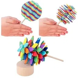 countrylink Candy Flower Rotating Lollipop Stress Relief Colorful Toy For Boys and Girls-picture-28