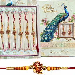 ankit enterpriseee Designer Mauli Thread, Kundan Rakhi Set (24 Piece Designer Rakhi Assorted Rakhi Set image 1