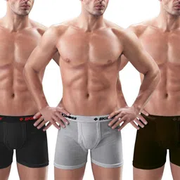 dollar bigboss Pack of 3 Combed Cotton Classy Solid Men Trunk-picture-16