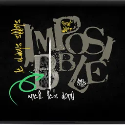 Techfit Full Body Laptop Skin with Screen Guard and Key Guard Seems Impossible on Black Combo Set image 3