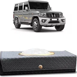 brothertwo Car Tissue Box Holder with 100 Tissue For Mahindra Bolero Vehicle Tissue Dispenser image 1