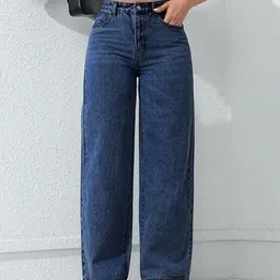 mgwcollection Women Straight Fit High Rise Blue Jeans-picture-23