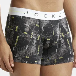 jockey NY02 Super Combed Cotton Elastane Printed Men Trunk image 2