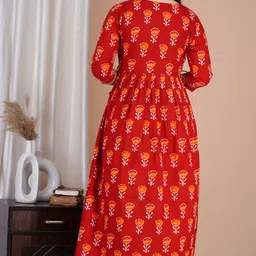 bhatras Women Printed Pure Cotton Anarkali Kurta image 2