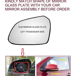 stycaro STYCARO-Side View Mirror Glass compatible with Hyundai Grand i10 2013-2021 Model (Non-Heated) (LEFT PASSENGER SIDE) image 2