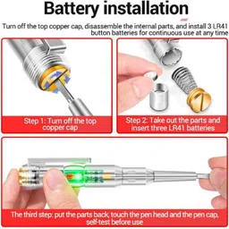 goodsbazaar Multifunction Dual LED AC-DC Light Tester Pen_VR11 Digital Voltage Tester image 2