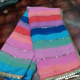 stanch Striped Bollywood Georgette Saree-picture-24