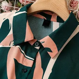 shitdhey Women Shirt Green Knee Length Dress image 3