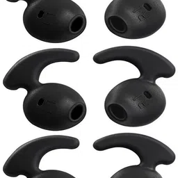 YTM 10 Pcs (5 Pair) S7 Earbuds Anti-Slip Silicone Replacement Ear Tips In The Ear Headphone CushionÂ Â (Pack of 10, Black) In The Ear Headphone Cushion-image-32