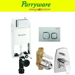 parryware Half Frame Concealed Cistern, with divater body upper edge set of 1 pic 196 Dual Flush Tank-picture-10