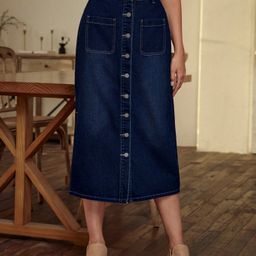 kotty Women Solid Regular Blue Skirt-picture-16