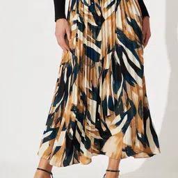 zwerlon Women Printed A-line Multicolor Skirt image 5