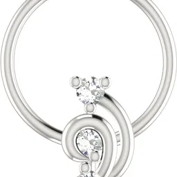 avsar Anuja 14kt Cubic Zirconia White Gold Nose Wire-picture-23