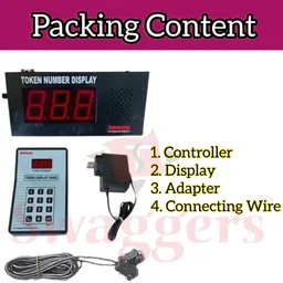 swaggers Token Display System with Multi Language Voice Announcement- 2.3 inch Digit Size Voice- Ding Dong, English, Hindi, Marathi, English+Hindi, English+Marathi Indoor PA System image 4